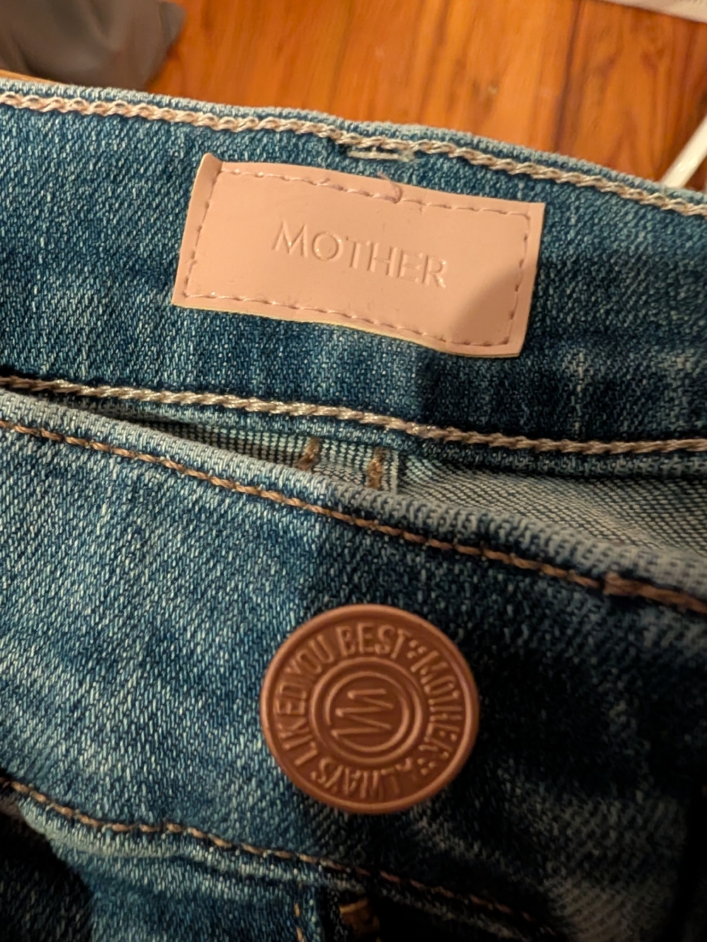 MOTHER Women's Blue The Mid Rise Dazzler Denim Jeans